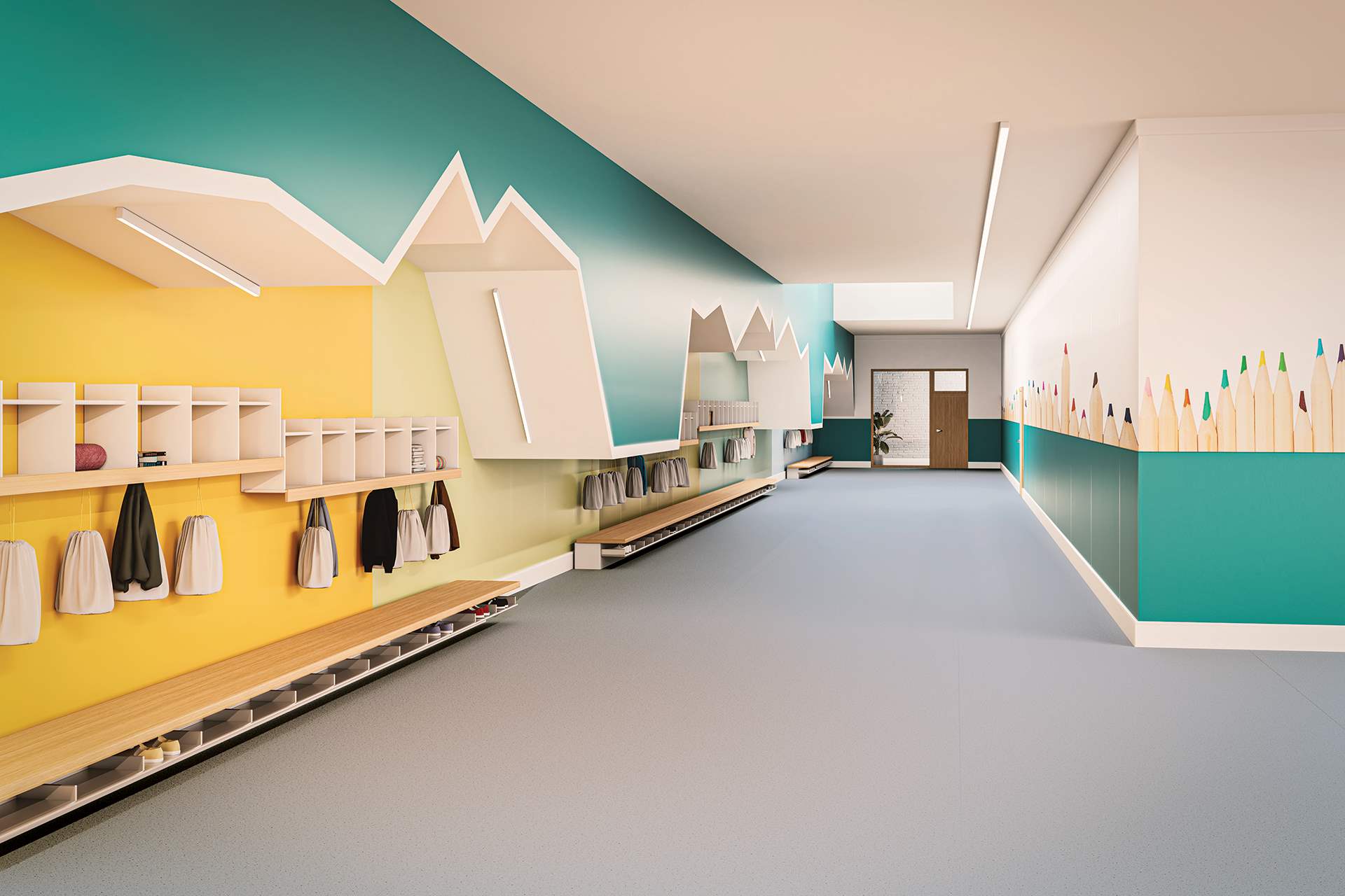 Altro flooring in a school