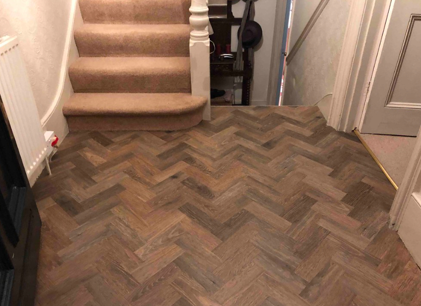 Herringbone parquet Polyflor Camaro floor